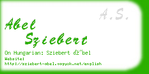 abel sziebert business card